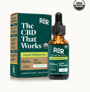 R&R 2500mg Full-Spectrum CBD Tincture (Unflavored)