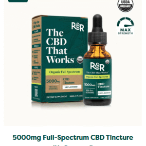 R&R 5000mg Full-Spectrum CBD Tincture (Unflavored)