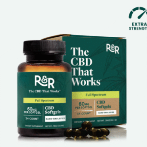 R&R 60mg Full-Spectrum CBD Softgels – 34 ct