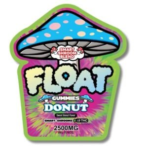 Hemp-Derived Smart Shroom Gummies 10mg Delta-9 (100mg Per Bag) – Sweet Donut Flavor
