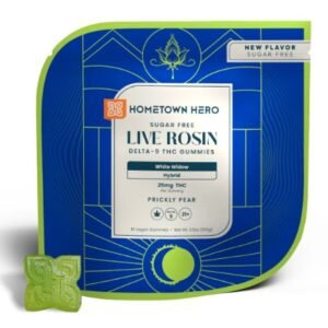 Hometown Hero Sugar Free Live Rosin Gummies – White Widow Hybrid Prickly Pear